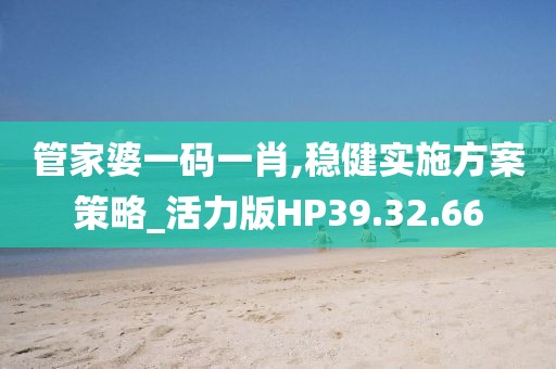 管家婆一码一肖,稳健实施方案策略_活力版HP39.32.66