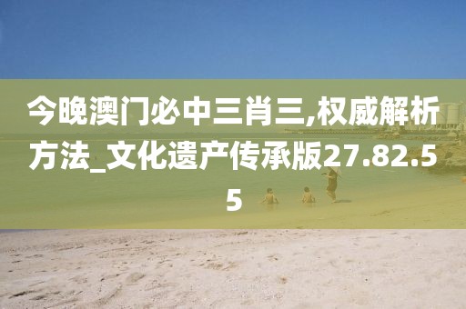 今晚澳门必中三肖三,权威解析方法_文化遗产传承版27.82.55
