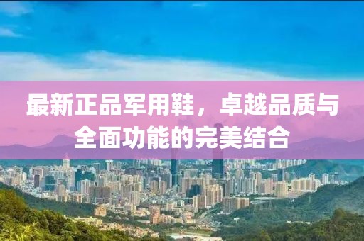 最新正品军用鞋，卓越品质与全面功能的完美结合