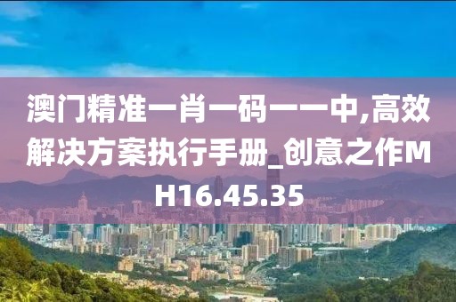 澳门精准一肖一码一一中,高效解决方案执行手册_创意之作MH16.45.35
