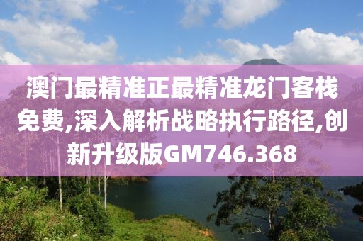 澳门最精准正最精准龙门客栈免费,深入解析战略执行路径,创新升级版GM746.368