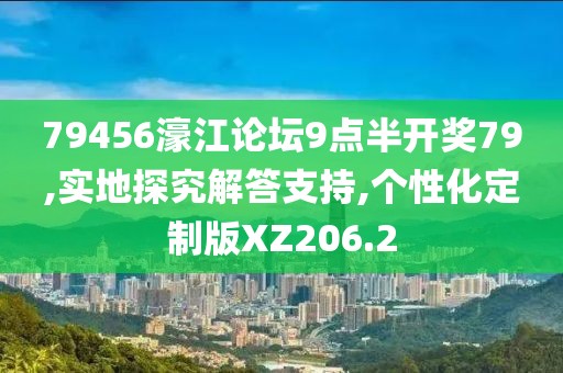 79456濠江论坛9点半开奖79,实地探究解答支持,个性化定制版XZ206.2