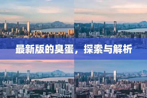 最新版的臭蛋，探索与解析
