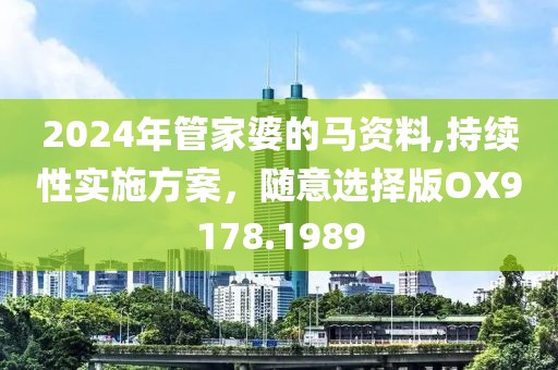 2024年管家婆的马资料,持续性实施方案，随意选择版OX9178.1989