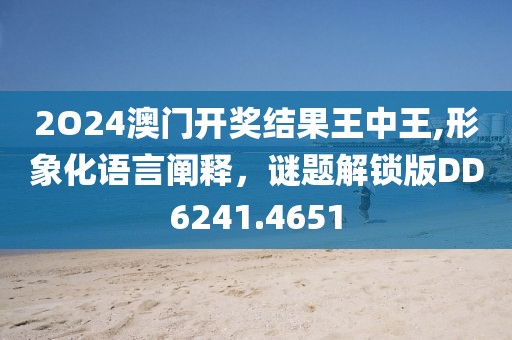 2O24澳门开奖结果王中王,形象化语言阐释，谜题解锁版DD6241.4651
