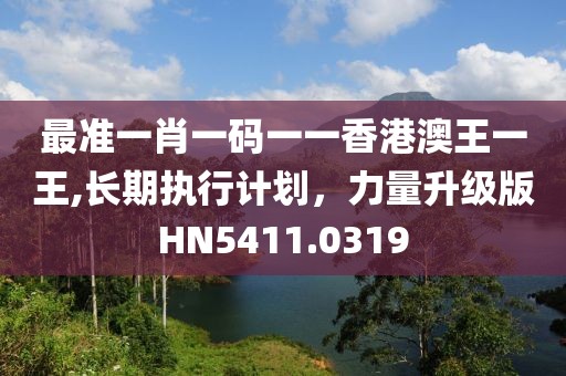最准一肖一码一一香港澳王一王,长期执行计划，力量升级版HN5411.0319