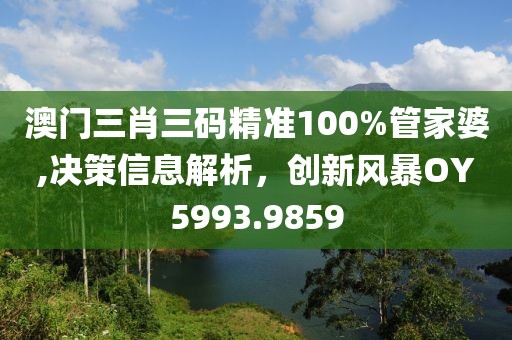 澳门三肖三码精准100%管家婆,决策信息解析，创新风暴OY5993.9859