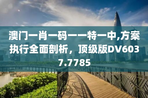 澳门一肖一码一一特一中,方案执行全面剖析，顶级版DV6037.7785
