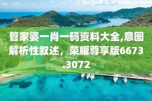 管家婆一肖一码资料大全,意图解析性叙述，荣耀尊享版6673.3072