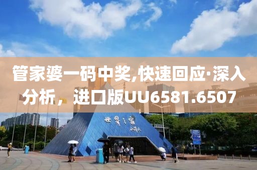 管家婆一码中奖,快速回应·深入分析，进口版UU6581.6507