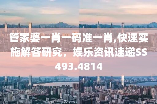 管家婆一肖一码准一肖,快速实施解答研究，娱乐资讯速递SS493.4814