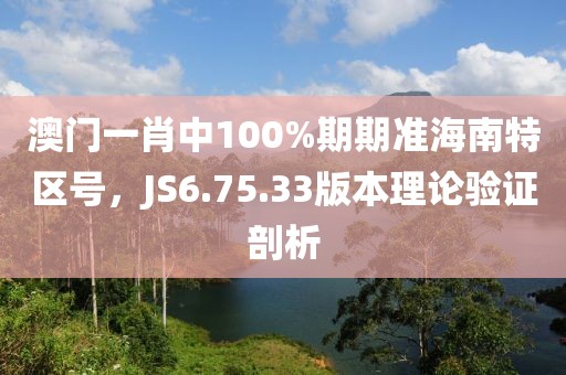澳门一肖中100%期期准海南特区号，JS6.75.33版本理论验证剖析