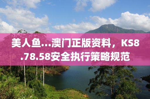 美人鱼…澳门正版资料，KS8.78.58安全执行策略规范