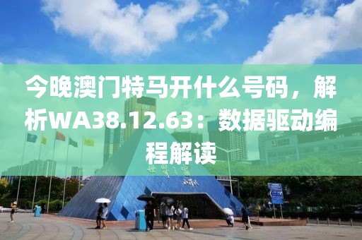 今晚澳门特马开什么号码，解析WA38.12.63：数据驱动编程解读