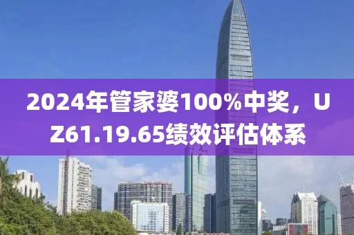 2024年管家婆100%中奖，UZ61.19.65绩效评估体系