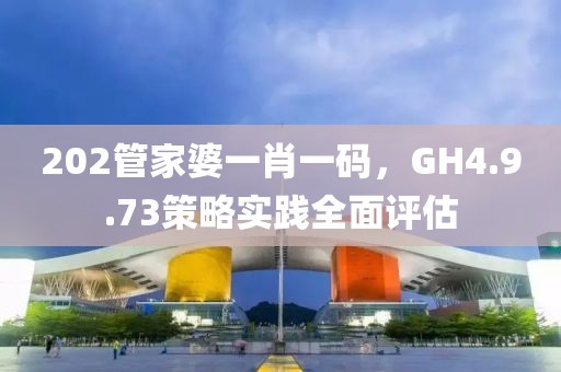 202管家婆一肖一码，GH4.9.73策略实践全面评估