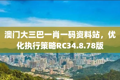 澳门大三巴一肖一码资料站，优化执行策略RC34.8.78版