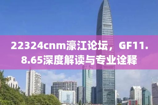 22324cnm濠江论坛，GF11.8.65深度解读与专业诠释