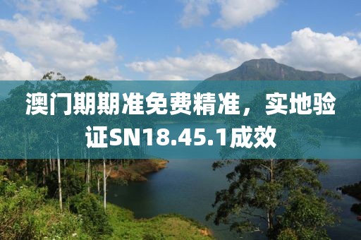 澳门期期准免费精准，实地验证SN18.45.1成效