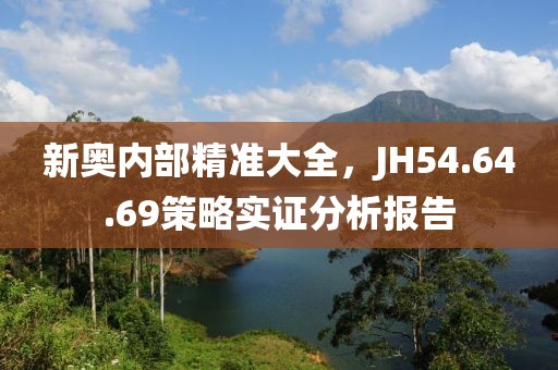 新奥内部精准大全，JH54.64.69策略实证分析报告