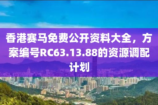 香港赛马免费公开资料大全，方案编号RC63.13.88的资源调配计划