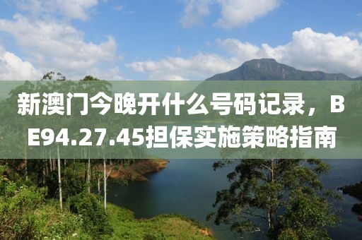 新澳门今晚开什么号码记录，BE94.27.45担保实施策略指南