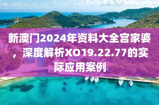 新澳门2024年资料大全宫家婆，深度解析XO19.22.77的实际应用案例