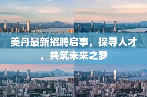 美丹最新招聘启事，探寻人才，共筑未来之梦