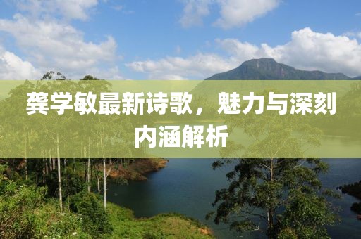 龚学敏最新诗歌，魅力与深刻内涵解析