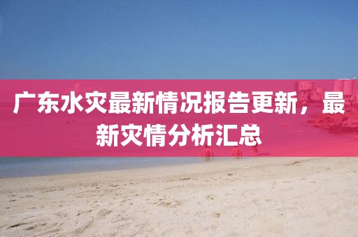 广东水灾最新情况报告更新，最新灾情分析汇总