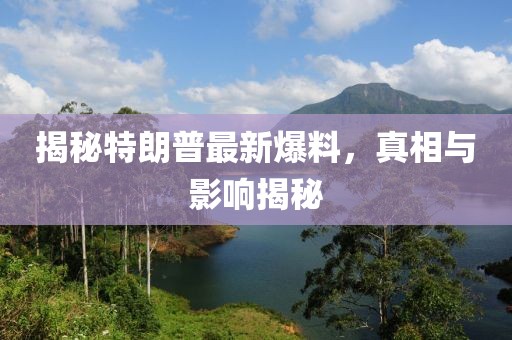 揭秘特朗普最新爆料，真相与影响揭秘