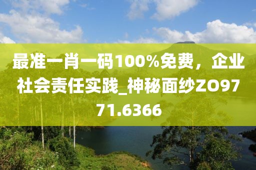 最准一肖一码100%免费，企业社会责任实践_神秘面纱ZO9771.6366