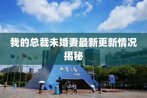 我的总裁未婚妻最新更新情况揭秘