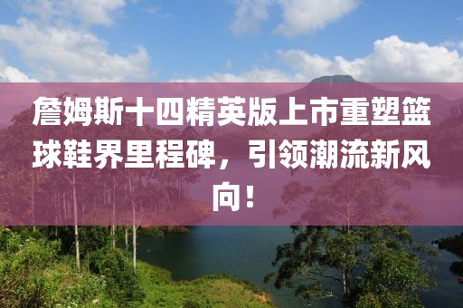 詹姆斯十四精英版上市重塑篮球鞋界里程碑，引领潮流新风向！