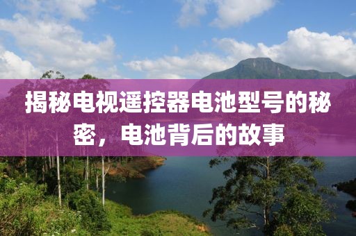 揭秘电视遥控器电池型号的秘密，电池背后的故事