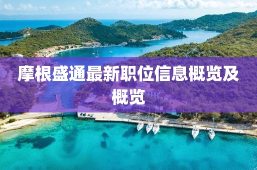 摩根盛通最新职位信息概览及概览