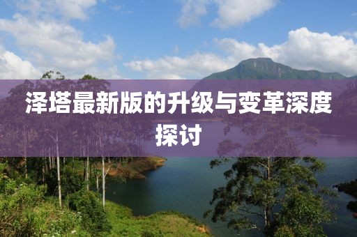 泽塔最新版的升级与变革深度探讨