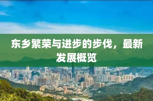 东乡繁荣与进步的步伐，最新发展概览