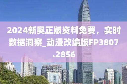 2024新奥正版资料免费，实时数据洞察_动漫改编版FP3807.2856