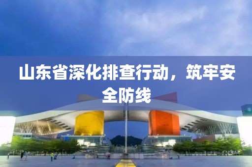 山东省深化排查行动，筑牢安全防线