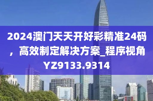 2024澳门天天开好彩精准24码，高效制定解决方案_程序视角YZ9133.9314
