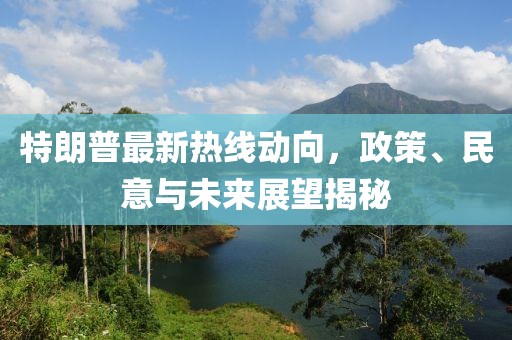特朗普最新热线动向，政策、民意与未来展望揭秘