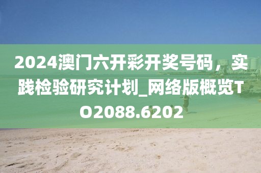 2024澳门六开彩开奖号码，实践检验研究计划_网络版概览TO2088.6202