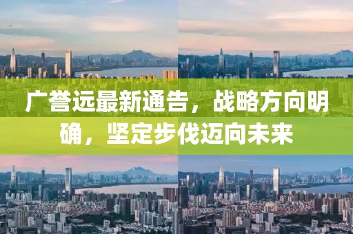 广誉远最新通告，战略方向明确，坚定步伐迈向未来
