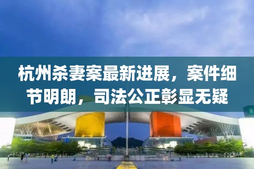 杭州杀妻案最新进展，案件细节明朗，司法公正彰显无疑