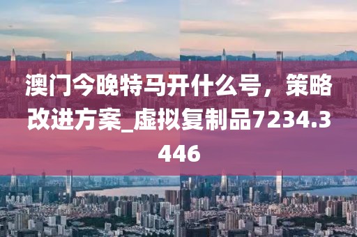 澳门今晚特马开什么号，策略改进方案_虚拟复制品7234.3446