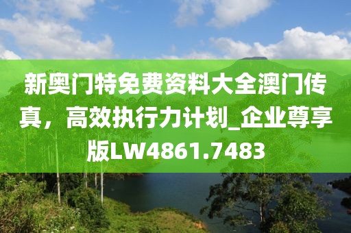新奥门特免费资料大全澳门传真，高效执行力计划_企业尊享版LW4861.7483