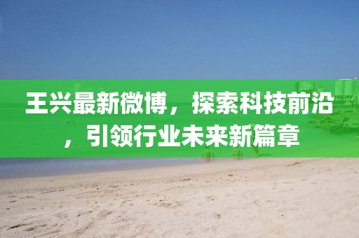 王兴最新微博，探索科技前沿，引领行业未来新篇章