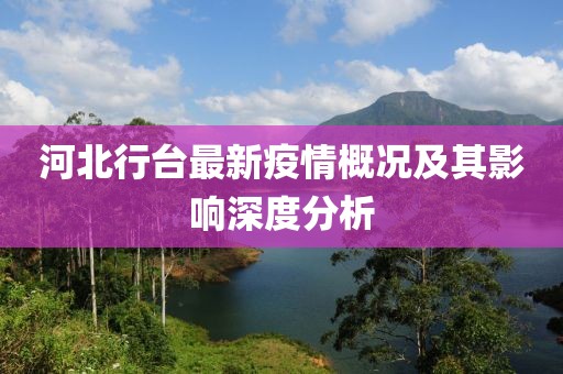 河北行台最新疫情概况及其影响深度分析