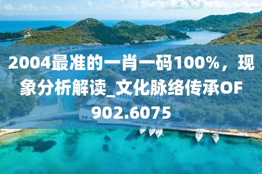 2004最准的一肖一码100%，现象分析解读_文化脉络传承OF902.6075